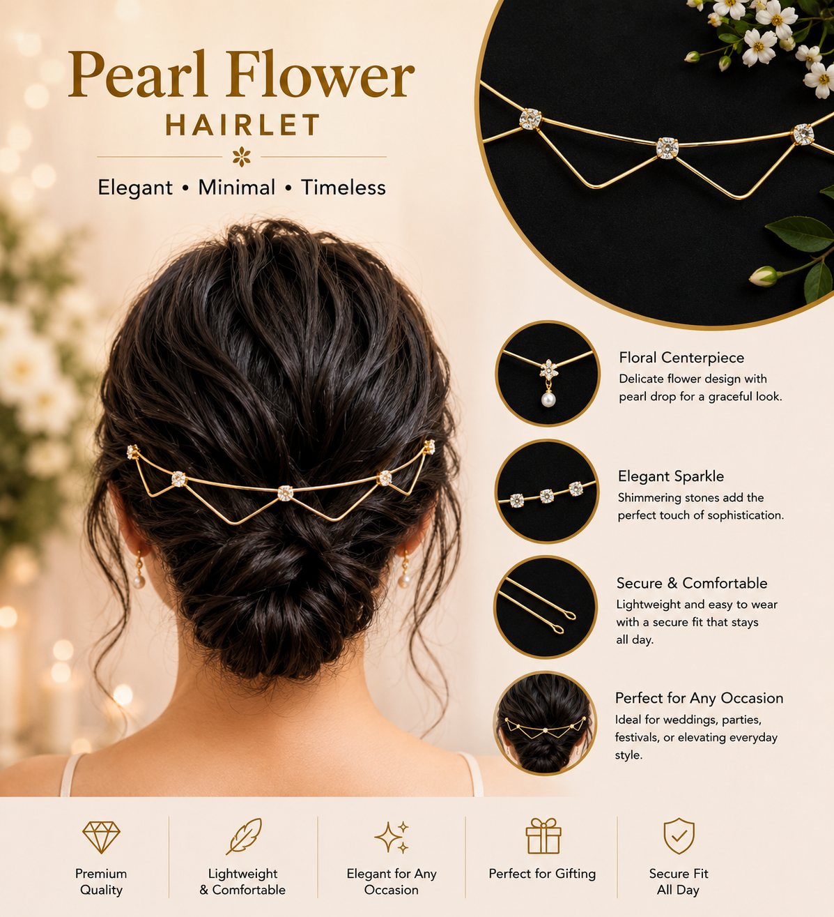 Diamond drop Hairlet – Elegant Crystal Bridal Hair Accessory with Diamond Drop