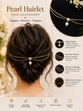 Pearl Drop Hair Vine – Elegant Gold Bridal Hair Accessory with Crystal Centerpiece