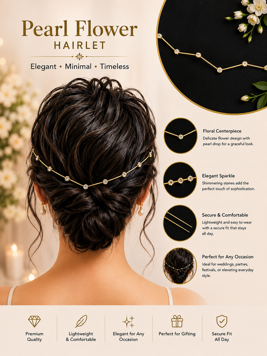 Diamond Flower Hair Vine – Elegant Crystal Bridal Hair Accessory for Weddings & Special Occasions